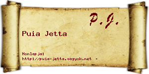 Puia Jetta névjegykártya